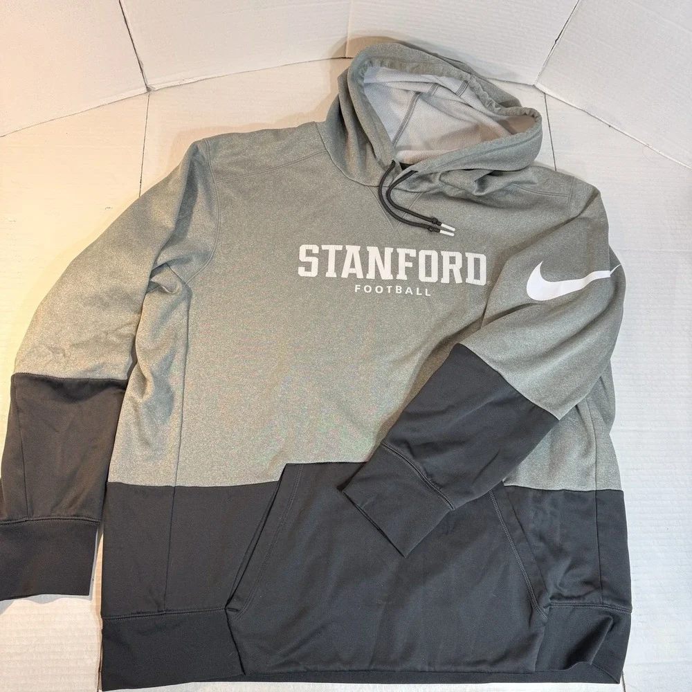 Nike‎ Stanford University Hoodie Sweatshirt Mens XXL Therma-fit 2XL Stars Swoosh